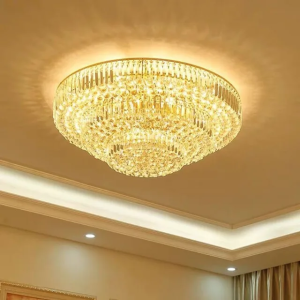 Đèn Mâm Pha Lê Ốp Trần Kích Thước Lớn Sang Trọng Hiện Đại Đổi Màu 3 Chế Độ Sáng Đẹp Mắt - Bảo Hành 5 Năm