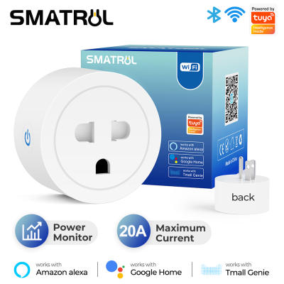 SMATRUL Ổ Cắm WiFi Tuya 20A/16A Bộ Chuyển Đổi Ổ Cắm Thông Minh Chuẩn Mỹ Châu Âu Thông Dụng Bluetooth