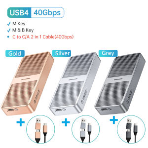 ORICO 40Gbps M.2 NVMe เคสเอสเอสดีของเครื่องพีซี USB 4.0 3.2 Gen2เข้ากันได้กับปุ่ม M