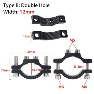BESTITIT 1Pcs Fixed Chips Motorcycle Spotlight Holder Electric Bike Handlebar Frame Pipe Multifunctional Clamp Universal Bicycle Accessories Phone Headlight Bracket For 18.5-33.5mm Front Fork