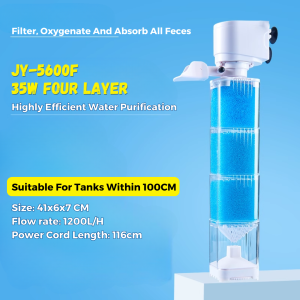 Yee Aquarium Filter - Silent Oxygenating Water Circulating 3-in-1 Pump With Built-in Mini Fish Toilet - Ultimate Aqua