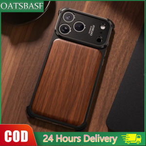 OATSBASFโลหะกันกระแทกกรณีโทรศัพท์มือถือไม้แผงด้านหลังเนื้อเรียบสำหรับไอโฟน 17โปรสูงสุด/17โปร