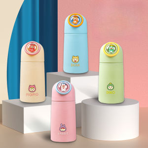 Botol Minum Karakter Baby Dino Lucu Anti Tumpah Portable 350ML