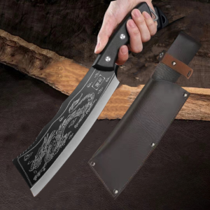 Black Dragon Knife Japanese Titanium Steel Version kitchen knife mongolian sharp cooking knives meat cutting bones butchers knife heavy duty slicer sets stainless steel chef original eurochef beef boning japan cleaving kinfe tools kitchen accessories