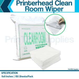 PrinTEE - Cleanroom Wipers Polyester industrial Wipes Cleaning Water and Oil absorption 9x9inches (150 pcs per pack)