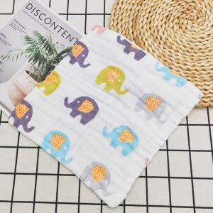 Muslin 6 Layers Cotton Soft Baby Face Towel Handkerchief Bathing Feeding Face Washcloth