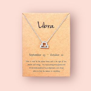 [GIFT] Dây chuyền họa tiết 12 cung hoàng đạo màu trắng bạc dành cho nữ dùng làm quà cho bạn gái giá cực rẻ