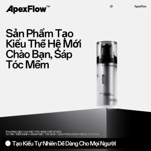 ApexFlow #0 Kem Tóc Mềm Sáp Vuốt Tóc Nam Nhanh Khô Thích Hợp Cho Kiểu Tóc Ngắn Dưới 10cmTạo Phồng Nhanh Khô Kiểu Dáng Tự Nhiên