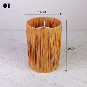 Đèn bàn mây đan giấy sáng tạo phong cách Bắc Âu bọc đèn bàn raffia bọc đèn chùm trang trí nhà hàng