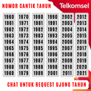 Nomor Cantik Kartu As dan Loop Tahun Lahir Telkomsel 4G LTE Seri Tahun