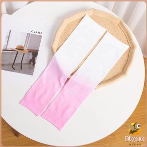 Digeo Colorful Arm Sleeves Ice Silk Cycling Sleeves Anti-UV Running Gloves