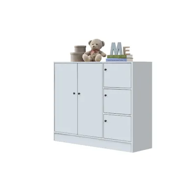 Living Mall Maisie Series Wardrobe Multi-Purpose Cabinets in Natural Oak Color.