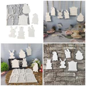 Đồ trang trí Giáng sinh khuôn silicon linh hoạt Silicone đồ treo trang trí khuôn cho Handmade món quà giáng sinh sáng tạo