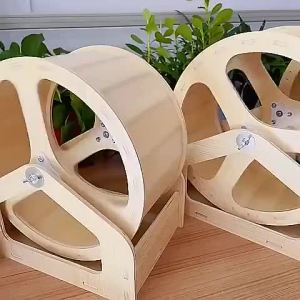Hamster Wooden House Bedding Nest House Biting Resistant Toys Running Wheel Drinking Holder