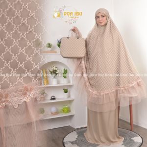 MUKENA TURKI LAPISAN LUAR BURKAT DALAM KATUN RAYON