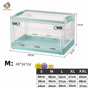 Storage Box box penyimpanan baju pakaian besar organizer box transparan box penyimpanan serbaguna kotak penyimpanan yang kokoh dan tahan lama box lipat