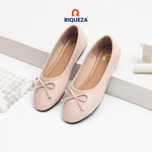 Riqueza DEIJI Sepatu Flatshoes Wanita Flat Shoes Balet Pita Glossy