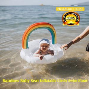 👉 READY STOCK 👉🇲🇾 Rainbow Swimming Ring Pool Float Baby Seat Circle Swim Safety Training Kid Pool Water Toy Jualan Murah Games Sales Sport Budak Mainan Outdoor Swimming Pool
