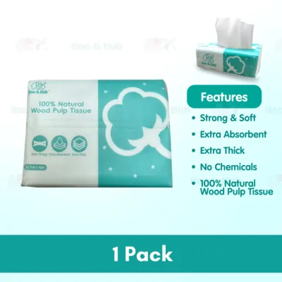 Boo&Bub Cloud Touch Ultra Soft Baby Tissue Moisturizing Lotion Tissue (40s x 8 packs) Facial tissues for delicate skin