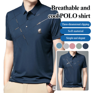 Summer New Young Mens Casual Solid Color Polo Shirt