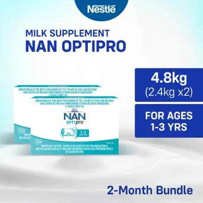 NANKID OPTIPRO Three Milk Supplement Powder for Children 1-3 Years Old 4.8kg (2.4kg x2)