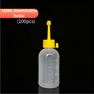 100pcs Pig Semen Bottle AI Container 40ml 60ml 80ml 100ml Artificial Insemination Supplies for Swine Breeding – Leak-proof with Clear Graduation Markings