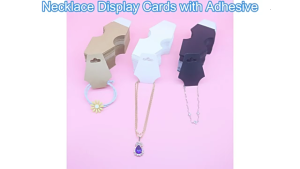 100XAdhesive Double-Sided Sticky Jewelry-Tag for Selling Packaging Necklaces Bracelet Kraft Paper Display