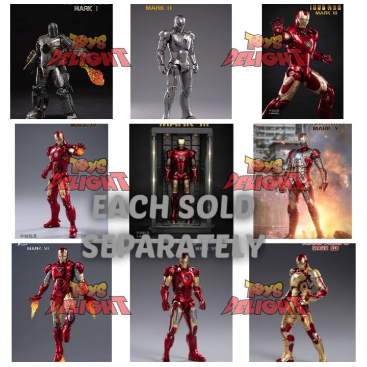 Avengers Zd Toys Ironman Mk1   Mk2   Mk3   Mk4   Mk5   Mk6   Mk7   Mk42 