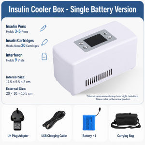 Portable insulin cooler box Medicine box Keeps insulin fresh Keep your medications safe Touch screen digital display