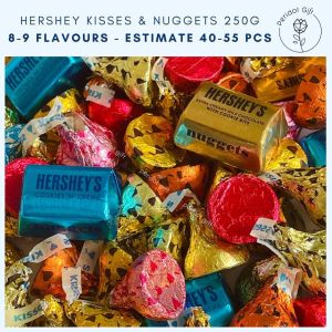 Hersheys Kisses & Nuggets 250g - Mix Flavours Bulk Chocolate Pack - Doorgift Corporate Party Favours Gift Coklat