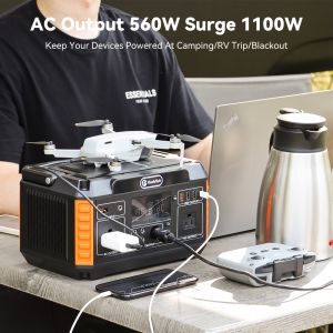 【COD】Flashfish K53 400W Portable Power Station 220V 400Wh Solar Generator CPAP Battery Backup Power Emergency Power Supply Outdoor Camping Hiking And Solar Generator For Home