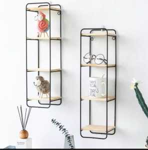 rak hiasan dinding persegi | ambalan tempel dinding