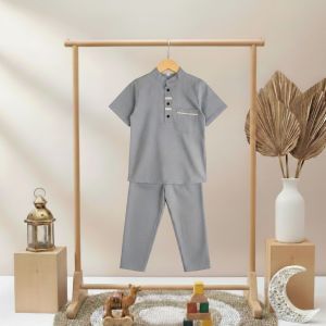 KOKO MUSLIM KURTA ANAK OXFORD PREMIUM KANCING 1-12 TAHUN