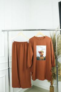 Baju Onset Sehari Hari Setelan Wanita Dewasa Terbaru 2023 Baju Santai Jumbo Cewek GRACIA SET CRINKLE AIRFLOW APK SABLON