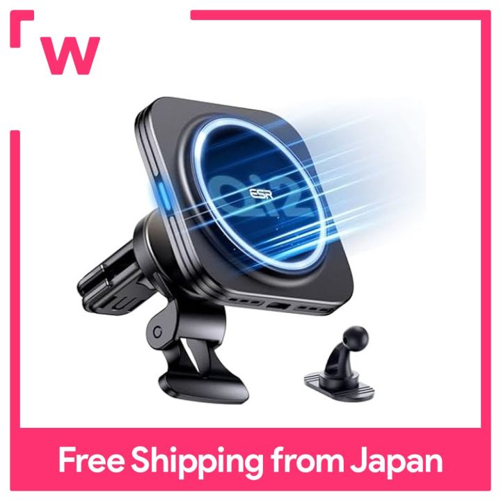ESR Qi2 15W MagSafe Car Charger Qi2 Certified MagSafe Compatible Car  Charging Holder magSafe Car Air Conditioner Louver/Dashboard Type Magnetic 