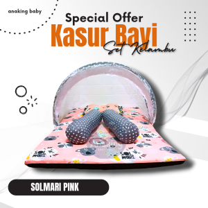 KASUR BAYI BARU LAHIR TERBARU 1 SET KELAMBU DAN SELIMUT KADO PERALATAN BAYI BARU LAHIR GRATIS ONGKIR