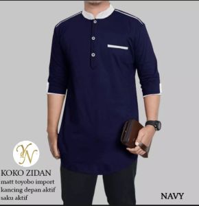 YN KOKO ZIDAN Baju Koko Qurta Busana Muslim Pria Tersedia ukuran S M L XL XXl 3xl Model Terbaru Terkini Termurah &Terlaris