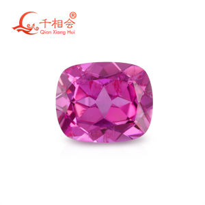 Rectangle Cushion Shape Lab Grown Sapphire AGL Certificate Pink and Rose Red Color Synthetic Corundum Loose Stone With Visible Inclusions Jewelry DIY accessories