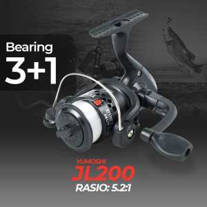 COD YUMOSHI Alat Gulungan Reel Pancing super kuat Spinning 3+1 Ball Bearing 5.2:1 JL200