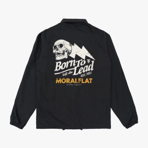 Moral Flat-Jaket-Windbreaker Jacket-Born To Lead-Hitam-MF