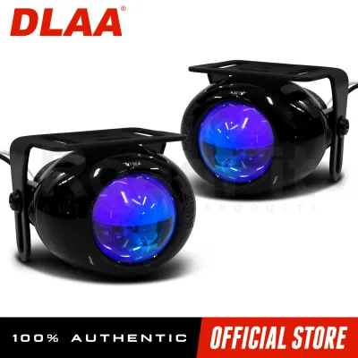 Super Sport Oval 69 x 105 x 62mm Projector Fog Lamp/Fog Light 12V 55W With Rainbow Blue Lens2PCS