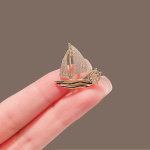 Hmeme New kim cương-nạm phụ kiện thời trang cho cao cấp của phụ nữ tinh tế Sailing Corsage pins