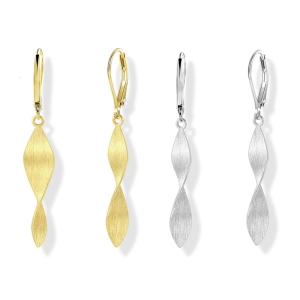 Trendy Gold Plated Geometric Drop Earrings with Spirals Hook Copper Base Lightweight Party Wedding Accessories