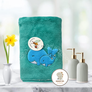 Handuk Mandi Bayi Lembut Karakter Lucu / Handuk Anak Microfiber 50 x 100