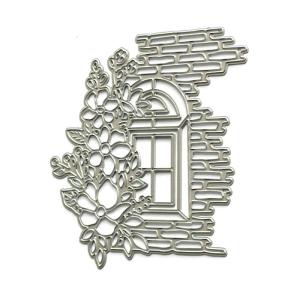 Window Floral Shape Die Cut Metal Embossing Stencils Carbon Steel Cutting Die Scrapbooking Die for Card Making Journal
