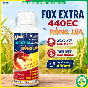 Thuốc Trừ Sâu FOX EXTRA 440EC Hiệu RỒNG LỬA – Xông Hơi Cực Mạnh Tiêu Diệt Cực Nhanh – Phổ Rộng Vị Độc Thấm Sâu Cực Độc Với Chích Hút Diệt Nhanh Sâu Tận Ổ (Chai 450ml)