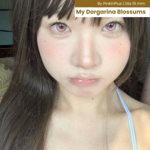 Cod Softlens OLALILA My Dorgarina Warna Pink Blossums 15mm Natural Lens By Pinkin Softlens Normal & Minus