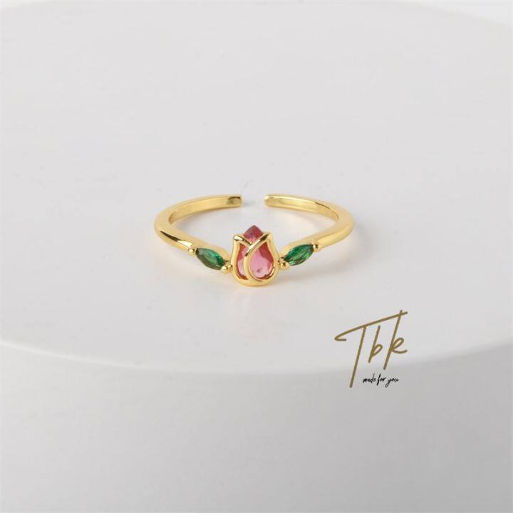 Gold tulip clearance ring