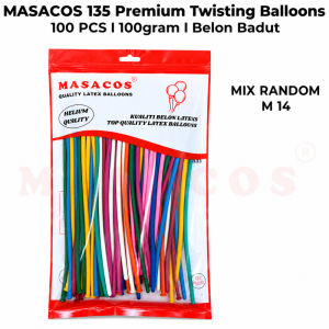 MASACOS 100Pcs Thick Premium Latex Belon Panjang Badut Twisting Long Balloons Size 135 | 160 | 260