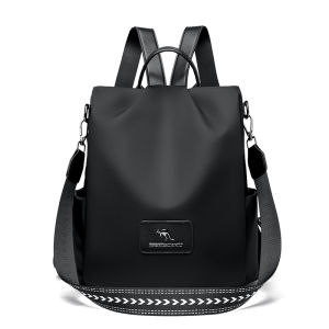 Casual Oxford Cloth Double Shoulder Bag Anti-theft Lightweight Waterproof Large Capacity Backpack